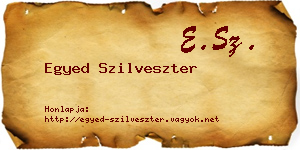 Egyed Szilveszter névjegykártya