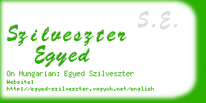 szilveszter egyed business card